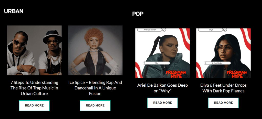 Music Blogs post about new emerging artists